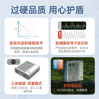 久心移动急救宝家庭宝aed自动体外心脏除颤仪家庭车载便携式除颤器iAED-M1配斜挎包